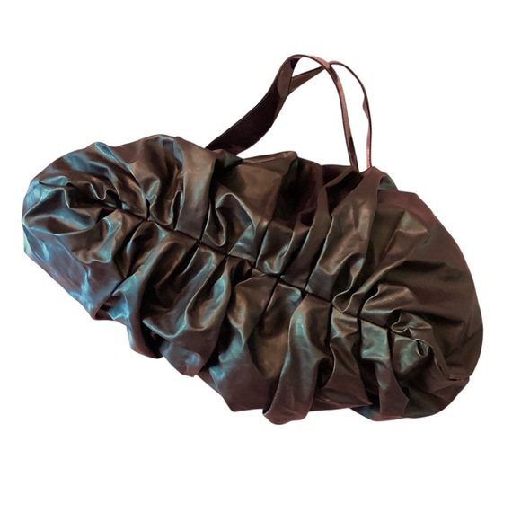 Dennis Basso Pleated Hobo Large Reversible Tote Bag - Picture 3 of 4